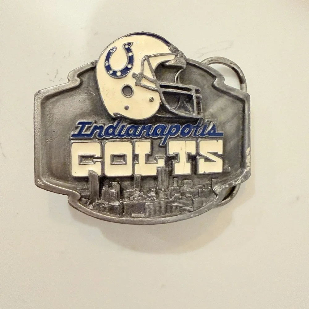 1989‎ Indianapolis Colts Belt Buckle NFL Football Silver Limited Edition # 9575